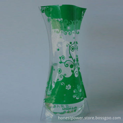 Plastic vase/flexible vase bag, made of laminated film, unbreakable, reusable